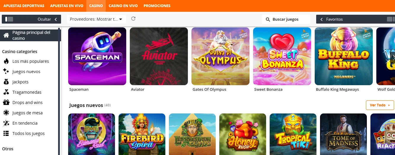 Conoce el catálogo de juegos de casino en Betsson Colombia