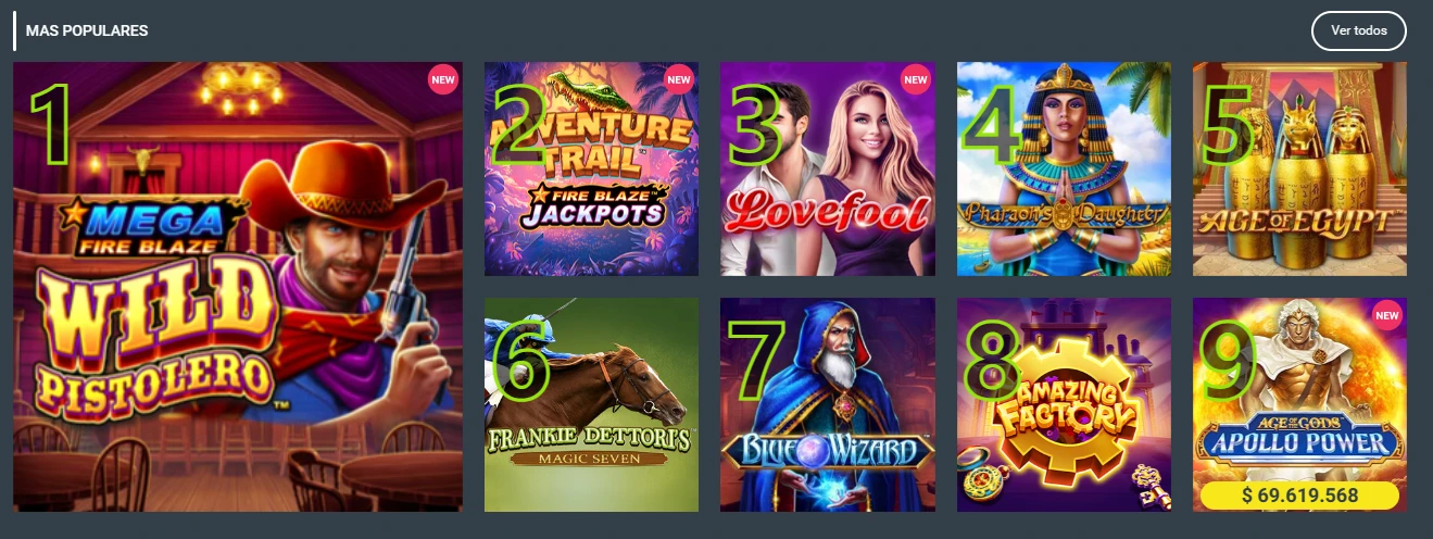 Descubre el catálogo de juegos de Codere Colombia